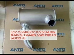 6732-11-5840 6732-11-5550 Muffler KOMATSU Peças sobressalentes de escavadeiras para S4D102E-1E