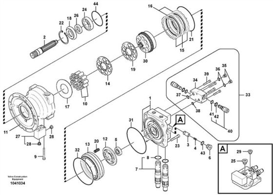 Máquina escavadora de selagem Swing Motor de VOE14601385 14601385 Kit For EC300D VOE