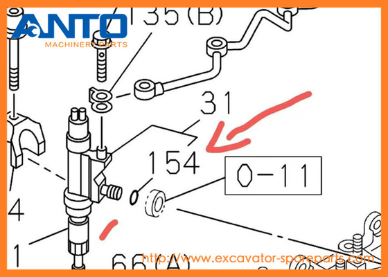 0-95690111-0 9-09561111-0 Gasket HITACHI Peças sobressalentes de escavadeiras para ZX350H-3 ZX400W-3