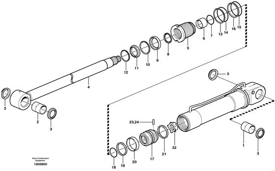 VOE990596 Peças sobressalentes de escavadeiras de anel O para VOE EC160B EC160C EC160D EC160E EC170D