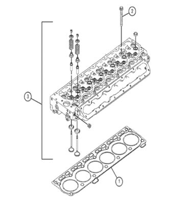 176-3141 1763141 Cabeça do cilindro Gasket Excavator Peças sobressalentes adequadas para C6.6 320D 320DL