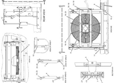 Gato E330C 191-5611 motor de fã de 1915611 máquinas escavadoras