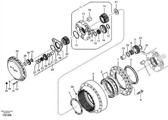 Engrenagem VOE EC330B da máquina escavadora VOE14522997 14522997