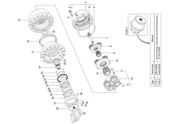 VOE14604652  Máquina escavadora Parts VOE EC460B do parafuso ZTAJ-00013