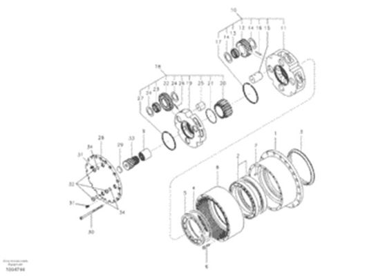 Engrenagem de Sun secundária da caixa de engrenagens SA711730290 para a máquina escavadora EC210 de Vo-lvo