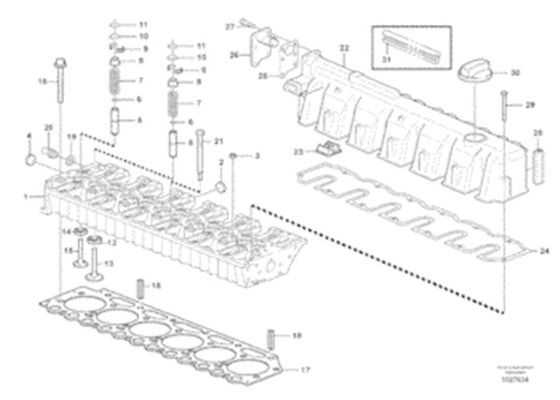 20943385 máquina escavadora Engine Spare Parts da gaxeta principal VOEL de cilindro VOE20943385