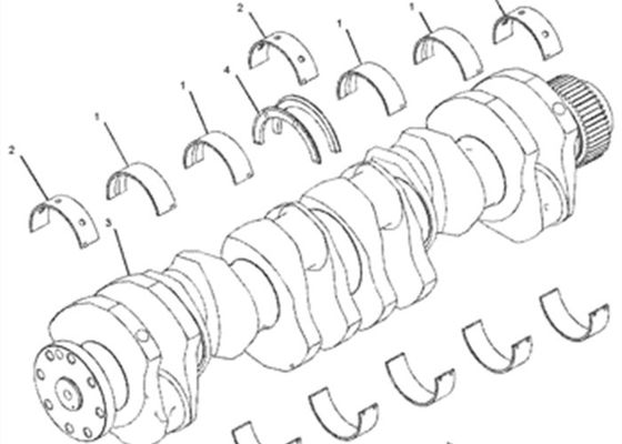 máquina escavadora de carregamento 1280400 0.51mm principal Engine Parts  C13 345B 365B