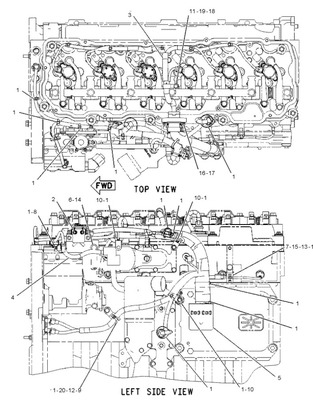 215-3249 cablagens do injetor de combustível 2153249 para a máquina escavadora 330D 336D do motor C9